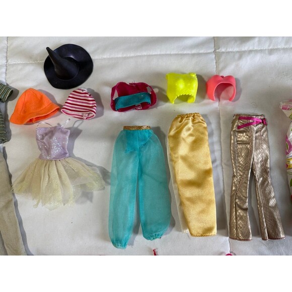 Vintage 2000s Barbie & Ken 32-Piece Clothing and Accessories Lot - Picture 2 of 4